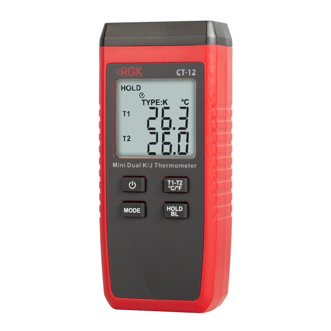 Термометр RGK CT-12 с погружным зондом температуры TR-10W и поверхностным зондом TR-10S с поверкой Термометр RGK CT-12 с погружным зондом температуры TR-10W и поверхностным зондом TR-10S с поверкой