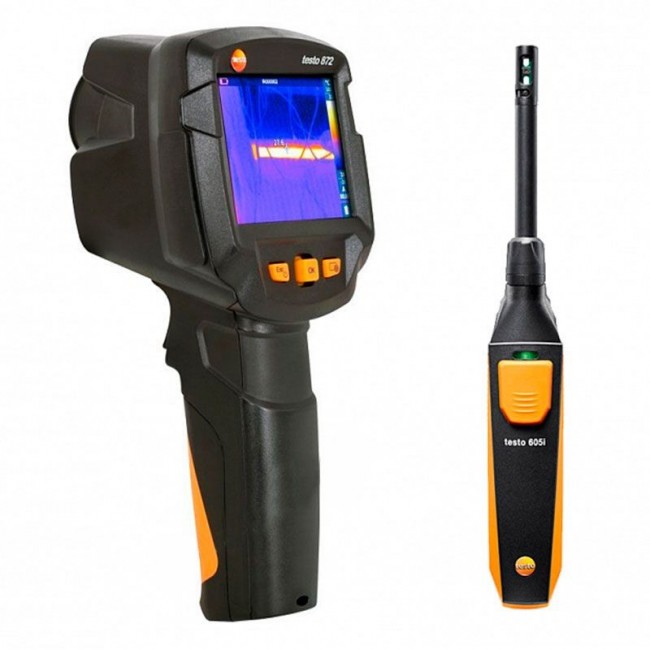 Комплект тепловизора Testo 872 и смарт-зонда термогигрометра Testo 605i Комплект тепловизора Testo 872 и смарт-зонда термогигрометра Testo 605i