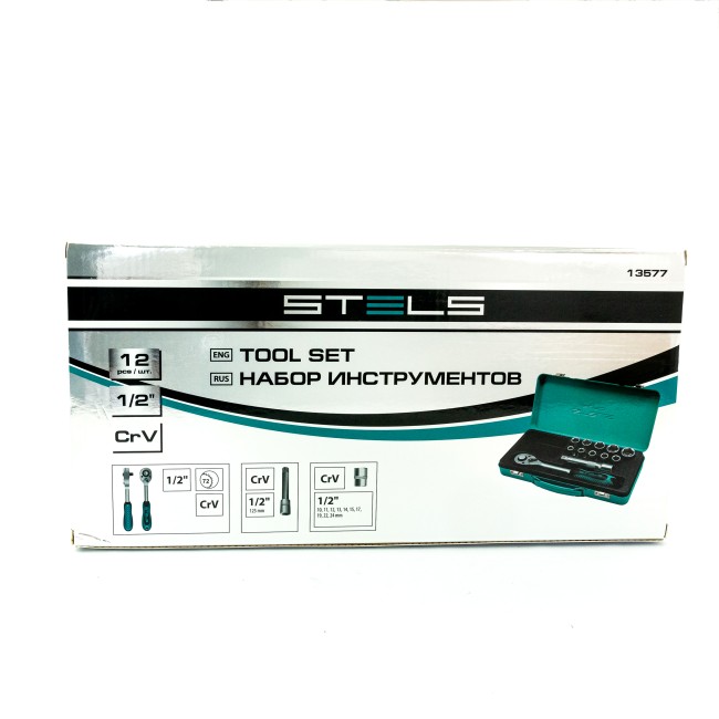 Набор торцевых головок 1/2, 12 предметов Stels Набор торцевых головок 1/2, 12 предметов Stels