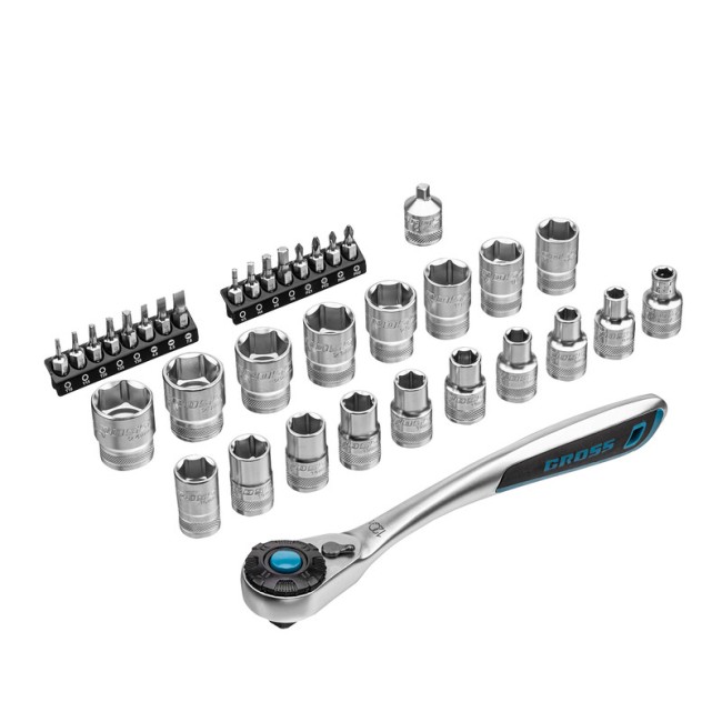 Набор торцевых головок 1/2", CrV 36 предметов Gross