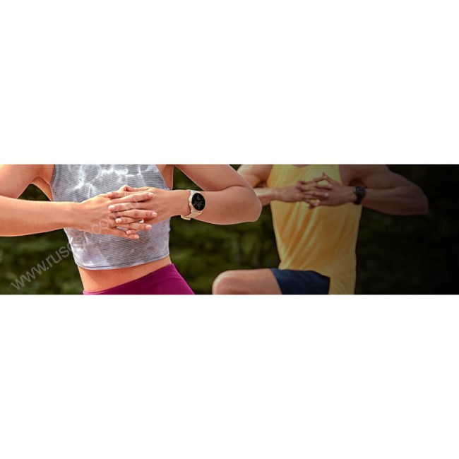 Часы Garmin Venu 2 Plus серый с серым безелем и кожаным ремешком