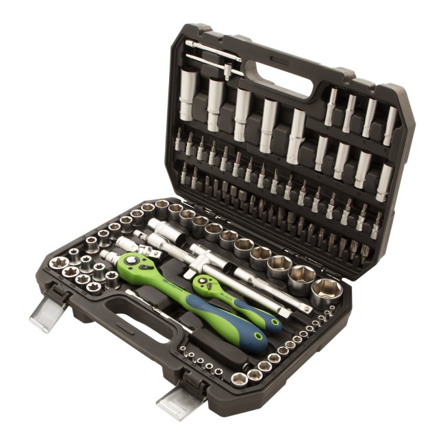 Набор инструментов 1/2", 1/4" CrV 108 предметов Сибртех Набор инструментов 1/2", 1/4" CrV 108 предметов Сибртех