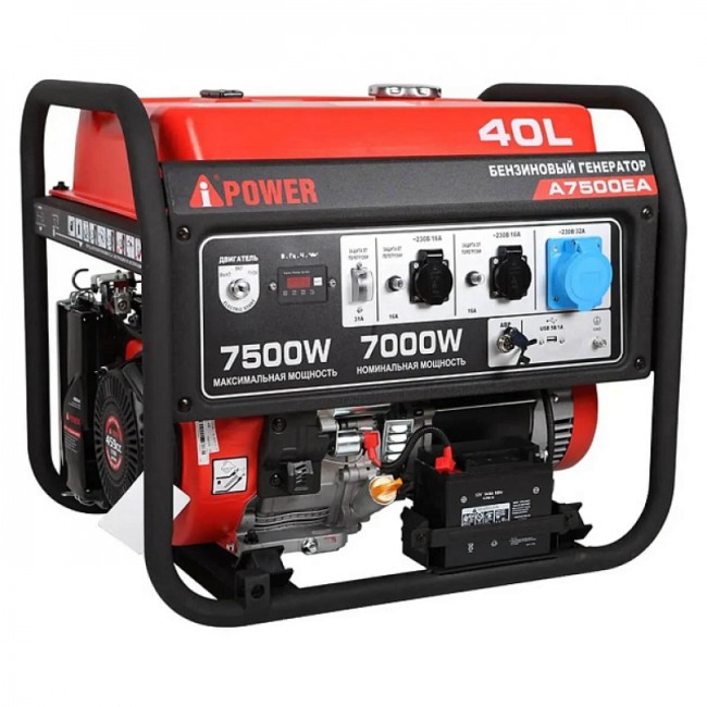 Бензиновый генератор A-iPower A7500EA + блок автозапуска A-iPower 400 В, 25 А + транспортировочный комплект A-iPower L Бензиновый генератор A-iPower A7500EA + блок автозапуска A-iPower 400 В, 25 А + транспортировочный комплект A-iPower L