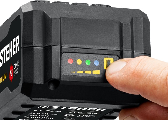 Аккумуляторная батарея V1-20-4 STEHER V1, 20 В, 4.0 Ач