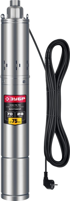Скважинный насос винтовой НСВ-75-70 ЗУБР 370 Вт, 70 м напор Скважинный насос винтовой НСВ-75-70 ЗУБР 370 Вт, 70 м напор