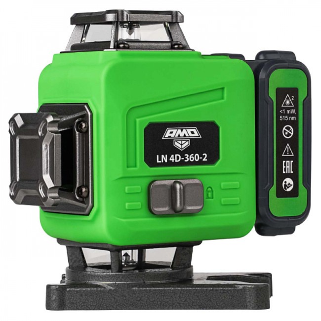 Лазерный уровень AMO LN 4D-360-2 с зеленым лучом Лазерный уровень AMO LN 4D-360-2 с зеленым лучом