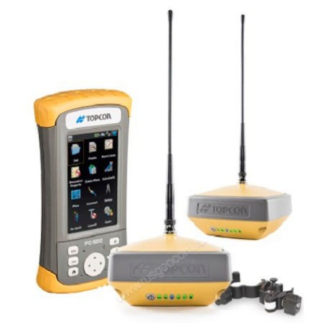 Комплект из двух приемников Topcon Hiper VR UHF/GSM и контроллера FC-500