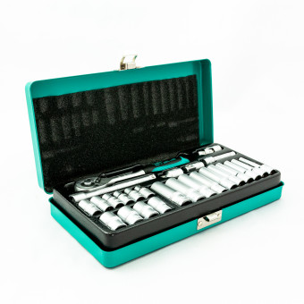 Набор торцевых головок с трещоткой 1/2", 1/4" 68 предметов Stels