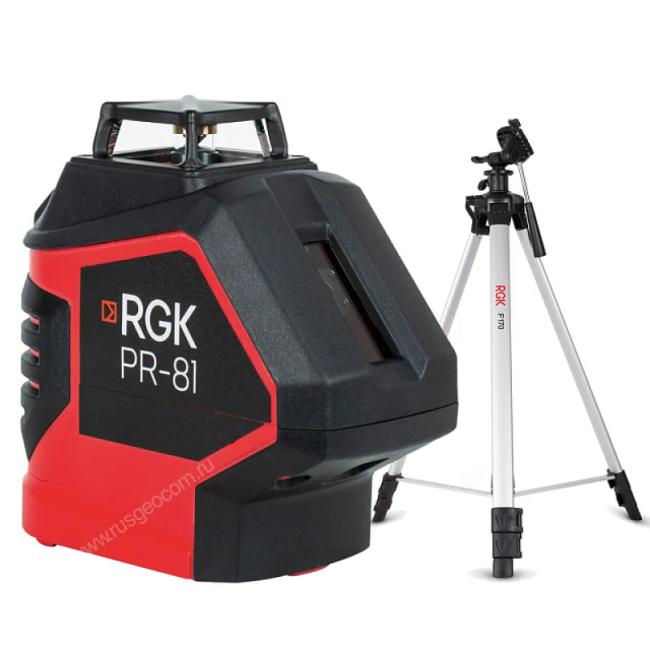 Комплект: лазерный уровень RGK PR-81 + штатив RGK F170 Комплект: лазерный уровень RGK PR-81 + штатив RGK F170