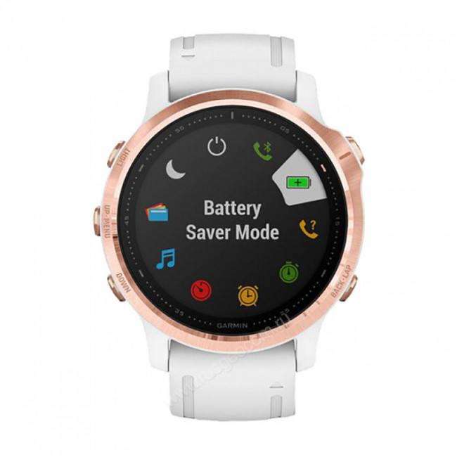 Часы Garmin Fenix 6S Pro розовое золото с белым ремешком Часы Garmin Fenix 6S Pro розовое золото с белым ремешком