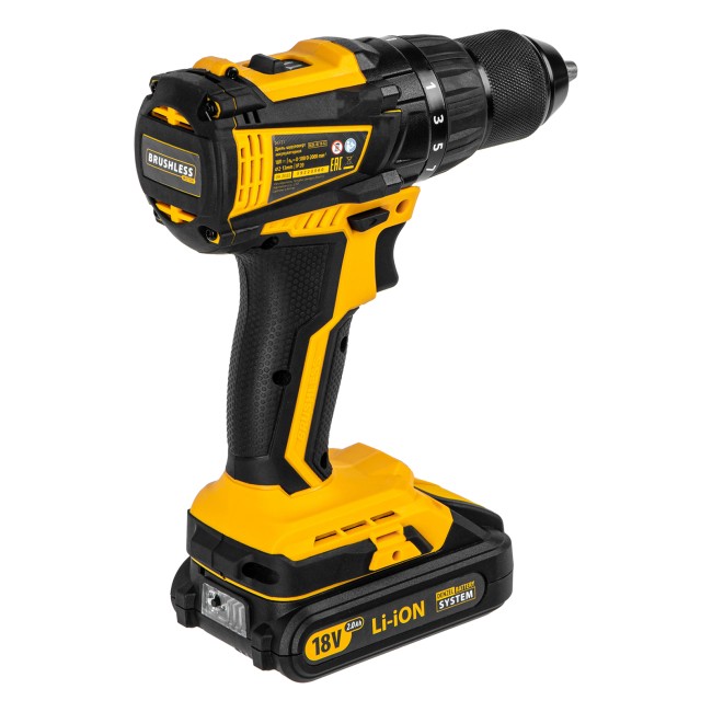 Дрель-шуруповерт аккумуляторная BLDL-IB-18-02 Denzel