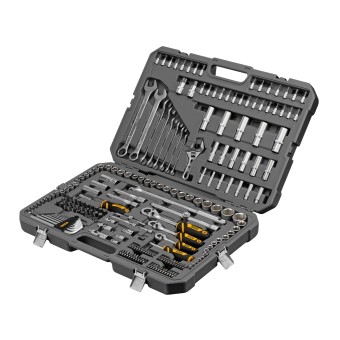 Набор инструментов 1/2", 1/4", 3/8" 216 предметов Denzel Набор инструментов 1/2", 1/4", 3/8" 216 предметов Denzel
