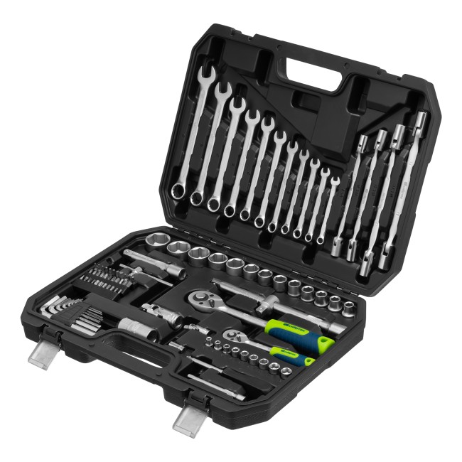 Набор инструментов 1/2", 1/4" 89 предметов Сибртех Набор инструментов 1/2", 1/4" 89 предметов Сибртех