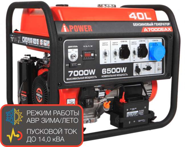 Бензиновый генератор A-iPower A7000EAX