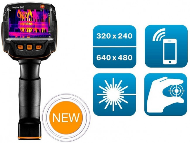 Комплект тепловизора Testo 883 со стандартным объективом Комплект тепловизора Testo 883 со стандартным объективом