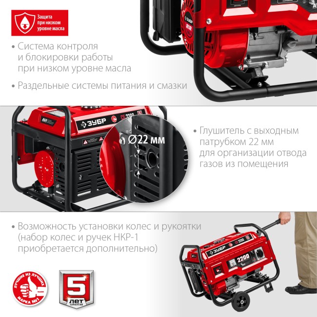 Генератор бензиновый СБ-2200 ЗУБР Генератор бензиновый СБ-2200 ЗУБР