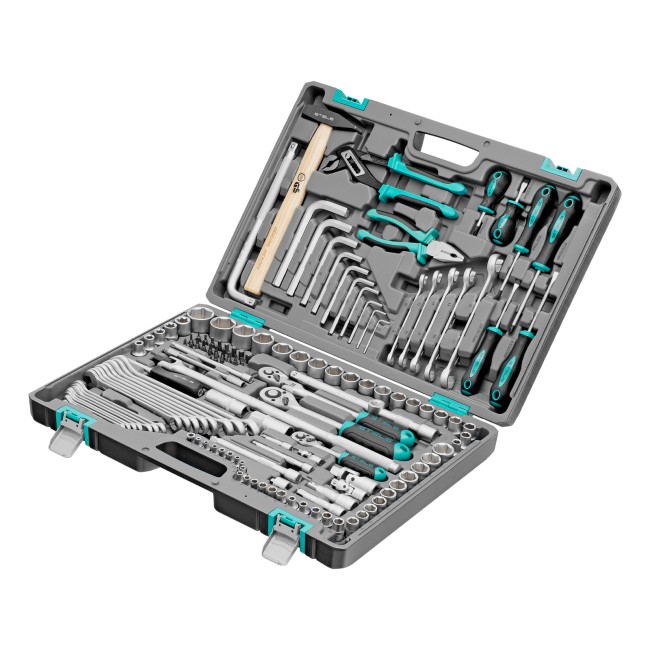 Набор инструментов 1/2",3/8", 1/4", CrV 142 предмета Stels Набор инструментов 1/2",3/8", 1/4", CrV 142 предмета Stels