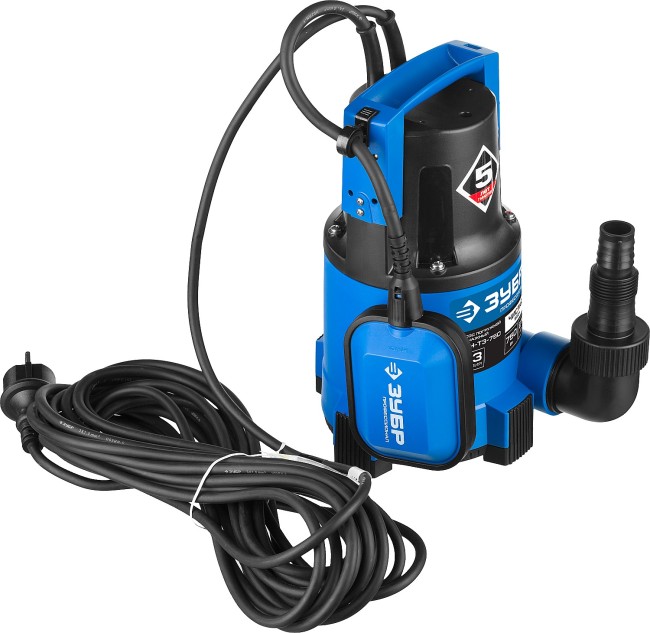 Дренажный насос с минимальным уровнем откачки Профессионал НПЧ-Т3-750 ЗУБР 750 Вт Дренажный насос с минимальным уровнем откачки Профессионал НПЧ-Т3-750 ЗУБР 750 Вт