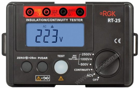 Цифровой мегаомметр RGK RT-25 Цифровой мегаомметр RGK RT-25
